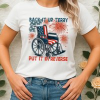 Back It Up Terry Put It In Reverse Fireworks Fun 4th Of July Womens T-Shirt