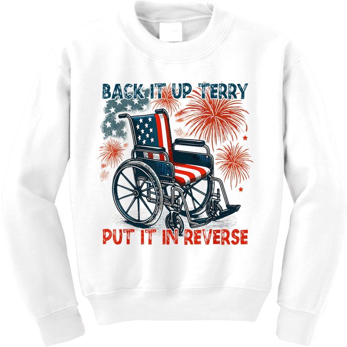 Back It Up Terry Put It In Reverse Fireworks Fun 4th Of July Kids Sweatshirt