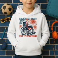Back It Up Terry Put It In Reverse Fireworks Fun 4th Of July Kids Hoodie