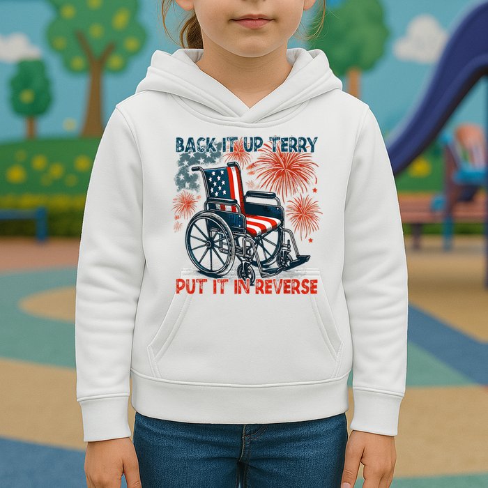 Back It Up Terry Put It In Reverse Fireworks Fun 4th Of July Kids Hoodie