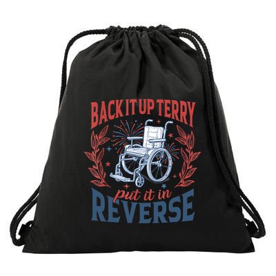 Back It Up Terry Put It In Reverse Firework 4th Of July Drawstring Bag