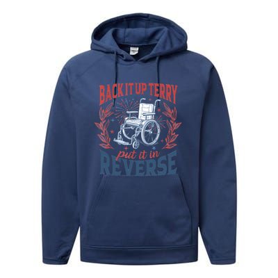 Back It Up Terry Put It In Reverse Firework 4th Of July Performance Fleece Hoodie