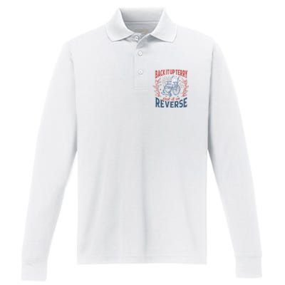 Back It Up Terry Put It In Reverse Firework 4th Of July Performance Long Sleeve Polo