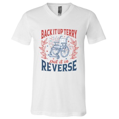 Back It Up Terry Put It In Reverse Firework 4th Of July V-Neck T-Shirt