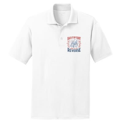 Back It Up Terry Put It In Reverse Firework 4th Of July PosiCharge RacerMesh Polo