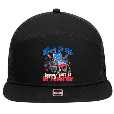 Back It Up Terry Put It In Reverse Firework 4th Of July 7 Panel Mesh Trucker Snapback Hat