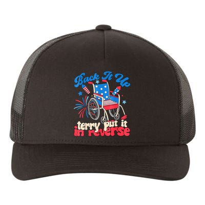 Back It Up Terry Put It In Reverse Firework 4th Of July Yupoong Adult 5-Panel Trucker Hat