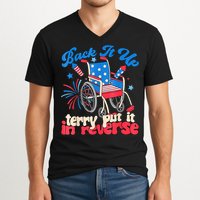 Back It Up Terry Put It In Reverse Firework 4th Of July V-Neck T-Shirt