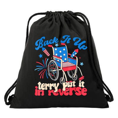 Back It Up Terry Put It In Reverse Firework 4th Of July Drawstring Bag
