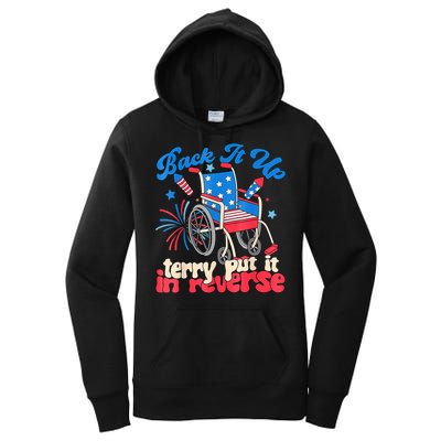 Back It Up Terry Put It In Reverse Firework 4th Of July Women's Pullover Hoodie