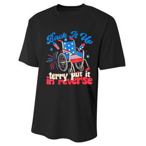 Back It Up Terry Put It In Reverse Firework 4th Of July Performance Sprint T-Shirt