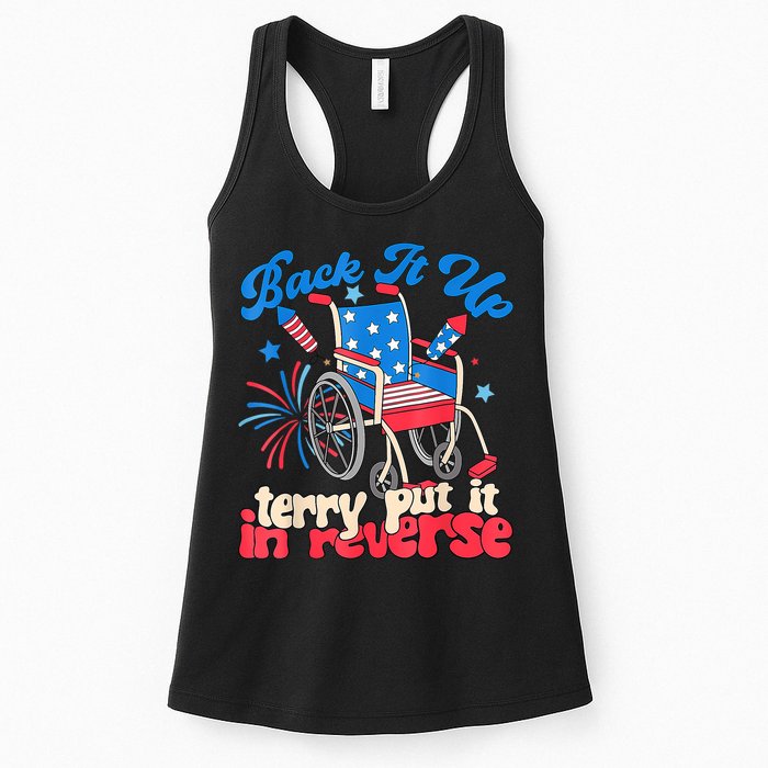Back It Up Terry Put It In Reverse Firework 4th Of July Womens Tank Top