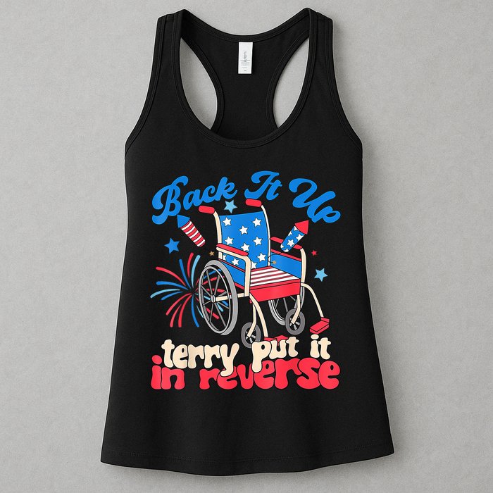 Back It Up Terry Put It In Reverse Firework 4th Of July Womens Tank Top