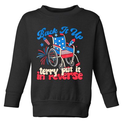 Back It Up Terry Put It In Reverse Firework 4th Of July Toddler Sweatshirt