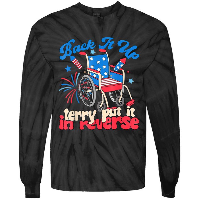 Back It Up Terry Put It In Reverse Firework 4th Of July Tie-Dye Long Sleeve Shirt