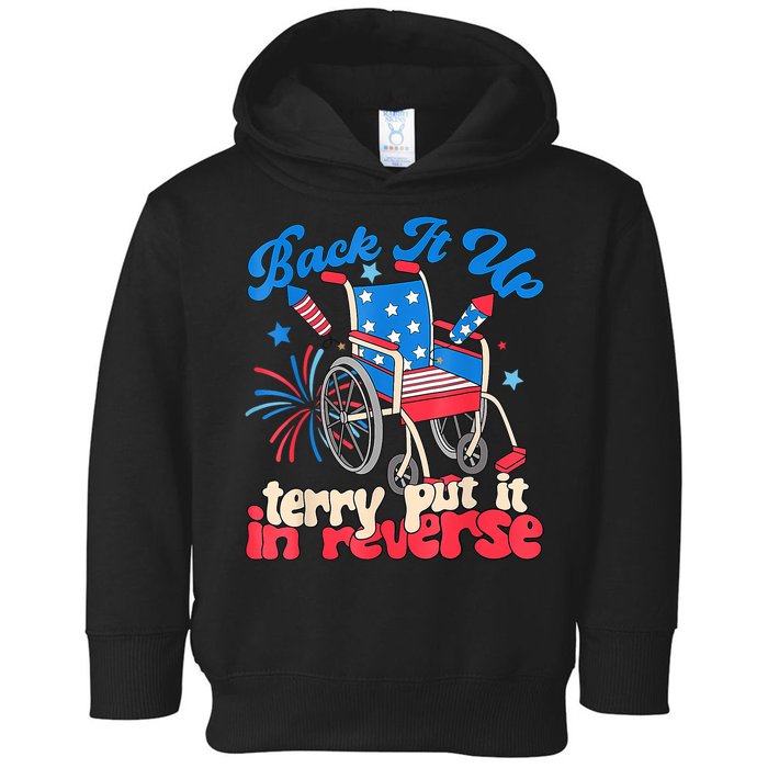 Back It Up Terry Put It In Reverse Firework 4th Of July Toddler Hoodie