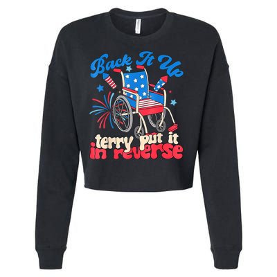 Back It Up Terry Put It In Reverse Firework 4th Of July Cropped Pullover Crew