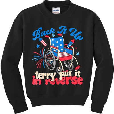 Back It Up Terry Put It In Reverse Firework 4th Of July Kids Sweatshirt