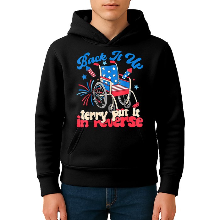 Back It Up Terry Put It In Reverse Firework 4th Of July Kids Hoodie