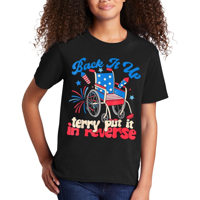 Back It Up Terry Put It In Reverse Firework 4th Of July Kids T-Shirt