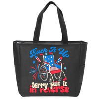 Back It Up Terry Put It In Reverse Firework 4th Of July Zip Tote Bag