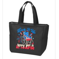 Back It Up Terry Put It In Reverse Firework 4th Of July Zip Tote Bag