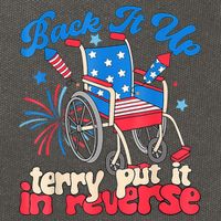 Back It Up Terry Put It In Reverse Firework 4th Of July Cotton Canvas Backpack