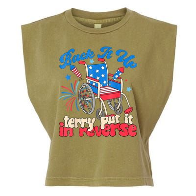 Back It Up Terry Put It In Reverse Firework 4th Of July Garment-Dyed Women's Muscle Tee