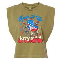Back It Up Terry Put It In Reverse Firework 4th Of July Garment-Dyed Women's Muscle Tee