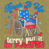 Back It Up Terry Put It In Reverse Firework 4th Of July Garment-Dyed Women's Muscle Tee