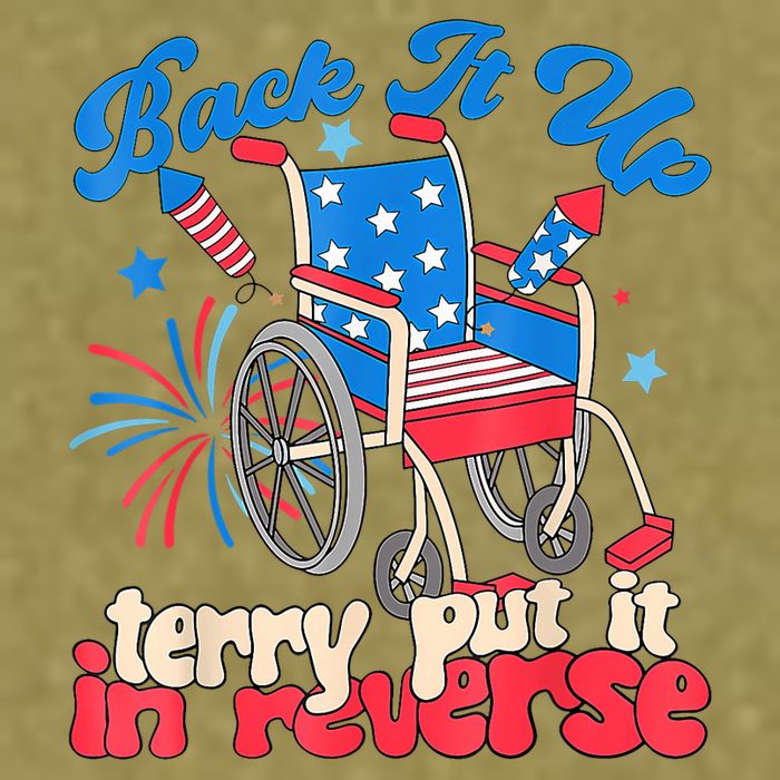 Back It Up Terry Put It In Reverse Firework 4th Of July Garment-Dyed Women's Muscle Tee