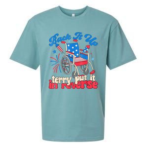 Back It Up Terry Put It In Reverse Firework 4th Of July Sueded Cloud Jersey T-Shirt