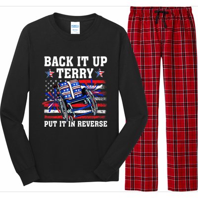 Back It Up Terry Put It In Reverse Funny 4th Of July America Independence Day Long Sleeve Pajama Set