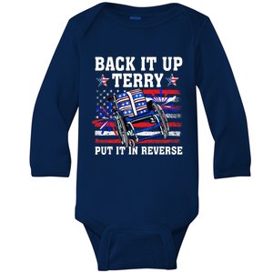 Back It Up Terry Put It In Reverse Funny 4th Of July America Independence Day Baby Long Sleeve Bodysuit