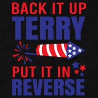 Back It Up Terry Put It In Reverse Funny 4th Of July America Independence Day Ladies PosiCharge Tri-Blend Wicking Tank