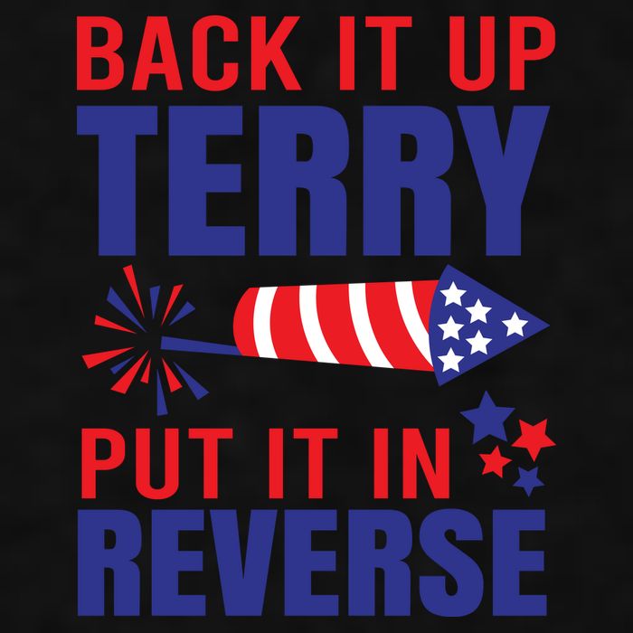 Back It Up Terry Put It In Reverse Funny 4th Of July America Independence Day Ladies PosiCharge Tri-Blend Wicking Tank