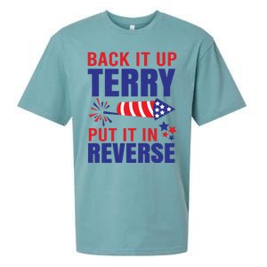 Back It Up Terry Put It In Reverse Funny 4th Of July America Independence Day Sueded Cloud Jersey T-Shirt