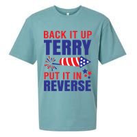 Back It Up Terry Put It In Reverse Funny 4th Of July America Independence Day Sueded Cloud Jersey T-Shirt