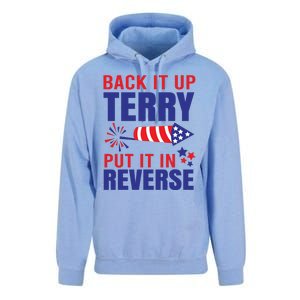 Back It Up Terry Put It In Reverse Funny 4th Of July America Independence Day Unisex Surf Hoodie