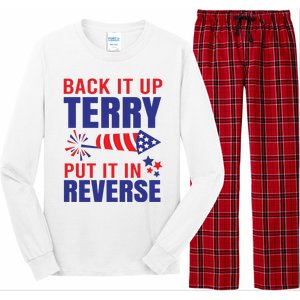 Back It Up Terry Put It In Reverse Funny 4th Of July America Independence Day Long Sleeve Pajama Set