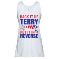 Back It Up Terry Put It In Reverse Funny 4th Of July America Independence Day Ladies Essential Flowy Tank