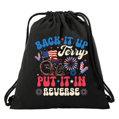 Back It Up Terry Put It In Reverse Firework 4th Of July Drawstring Bag
