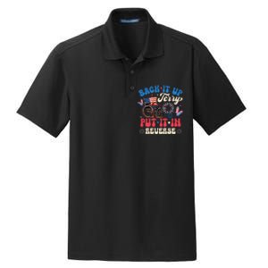 Back It Up Terry Put It In Reverse Firework 4th Of July Dry Zone Grid Polo