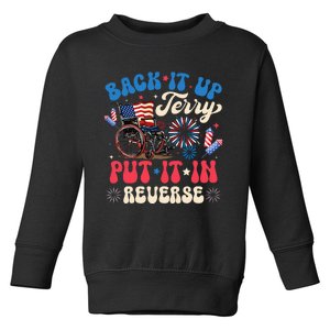 Back It Up Terry Put It In Reverse Firework 4th Of July Toddler Sweatshirt