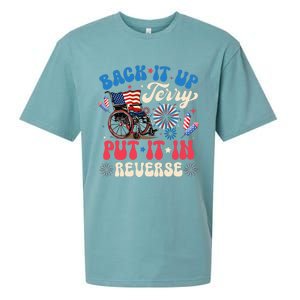 Back It Up Terry Put It In Reverse Firework 4th Of July Sueded Cloud Jersey T-Shirt