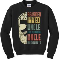 Bearded Inked Uncle Crazy Beard Tattooed Uncle Long Beards Uncle Kids Sweatshirt