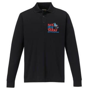 Back It Up Terry Put It In Reverse 4th Of July Fireworks Performance Long Sleeve Polo