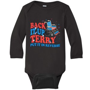 Back It Up Terry Put It In Reverse 4th Of July Fireworks Baby Long Sleeve Bodysuit