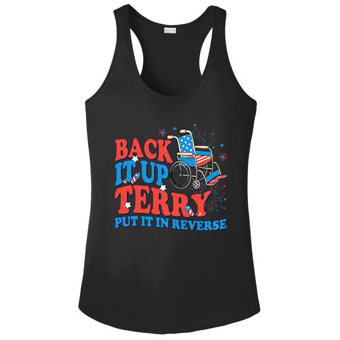 Back It Up Terry Put It In Reverse 4th Of July Fireworks Ladies PosiCharge Competitor Racerback Tank