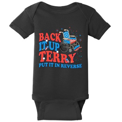 Back It Up Terry Put It In Reverse 4th Of July Fireworks Baby Bodysuit